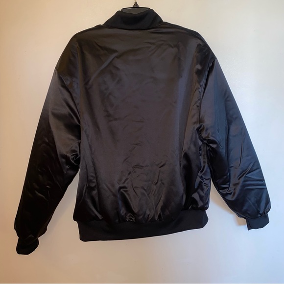 NWT Adidas Originals Men's Adicolor Trefoil Satin H09165 Bomber Jacket - Picture 5 of 14